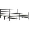 vidaXL Metal Bed Frame without Mattress with Footboard&nbsp;Black 193x203cm
