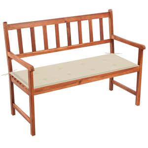 vidaXL Garden Bench with Cushion 120 cm Solid Acacia Wood