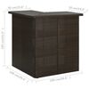 vidaXL 4 Piece Garden Bar Set with Cushions Poly Rattan Brown
