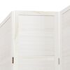 vidaXL Room Divider 5 Panels White Solid Wood Paulownia