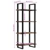 vidaXL 4-Tier Bookcase 80x40x180 cm Solid Reclaimed Wood