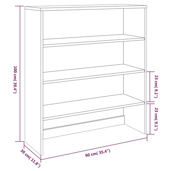 vidaXL Top for Highboard HAMAR Light Grey 90x30x100cm Solid Wood Pine