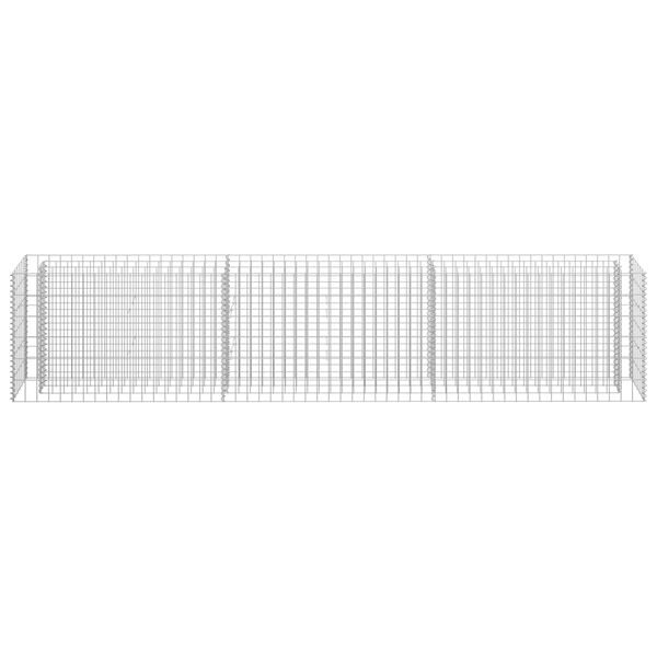 vidaXL Gabion Raised Bed Galvanised Steel 270x30x60 cm