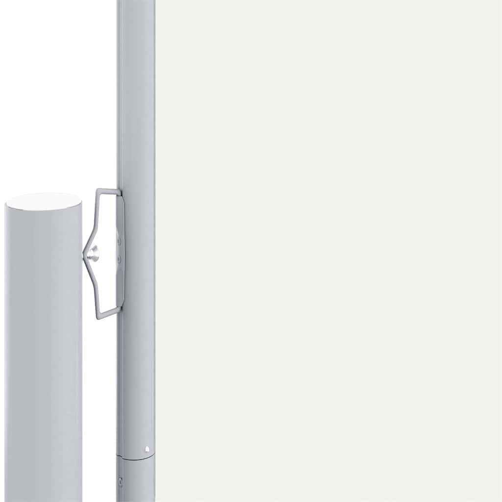 vidaXL Retractable Side Awning Cream 117x1200 cm