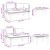 vidaXL Garden Bench Set with Cushion 5 pcs Brown and Cream