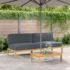 vidaXL Sofa Set Plain Anthracite 240 x 92 x 69 cm Solid Acacia Wood
