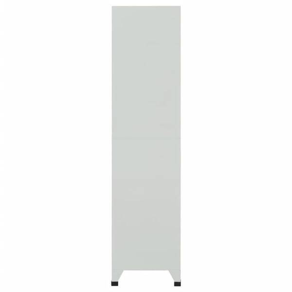 vidaXL Locker Cabinet with 6 Compartments Steel 90x45x180 cm Grey