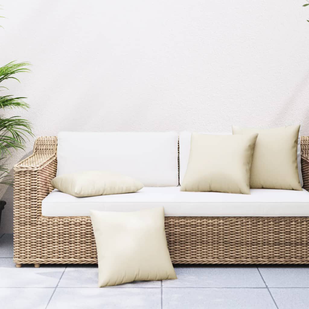 vidaXL Sofa Cushions 4 pcs Cream 50x50 cm Fabric