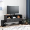 vidaXL TV Cabinet Black 100.5x39x60.5 cm Steel
