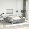 vidaXL Bed Frame without Mattress Light Grey 137x190 cm Full Fabric