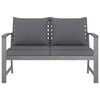 vidaXL 4 Piece Garden Lounge Set with Cushions Solid Acacia Wood