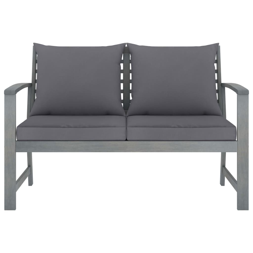 vidaXL 4 Piece Garden Lounge Set with Cushions Solid Acacia Wood