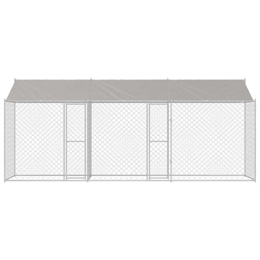 Dog Cage Silver 600 x 200 x 256 cm Galvanised Steel