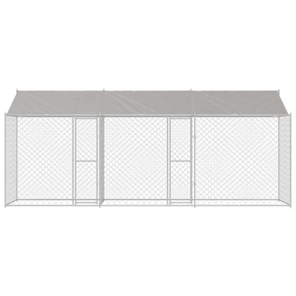 Dog Cage Silver 600 x 200 x 256 cm Galvanised Steel