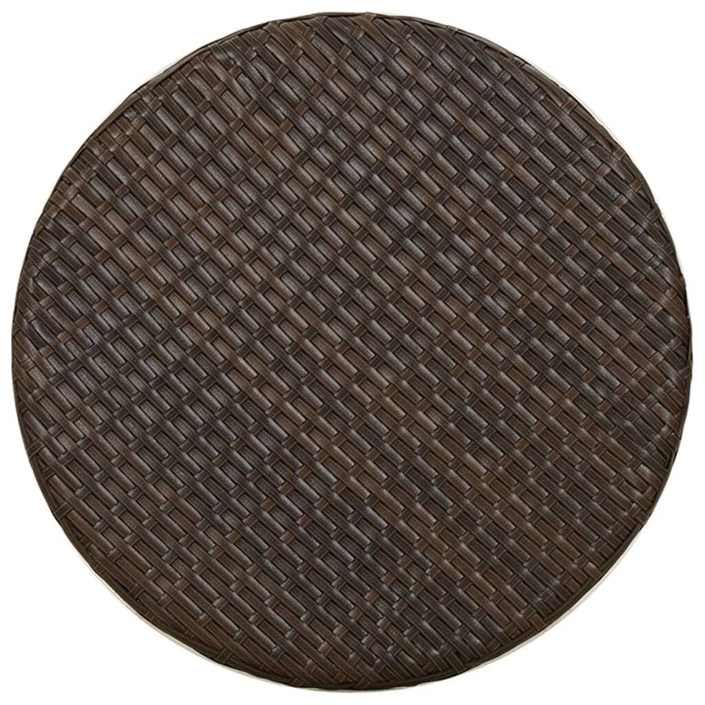 vidaXL Tea Table Brown 45 cm Poly Rattan