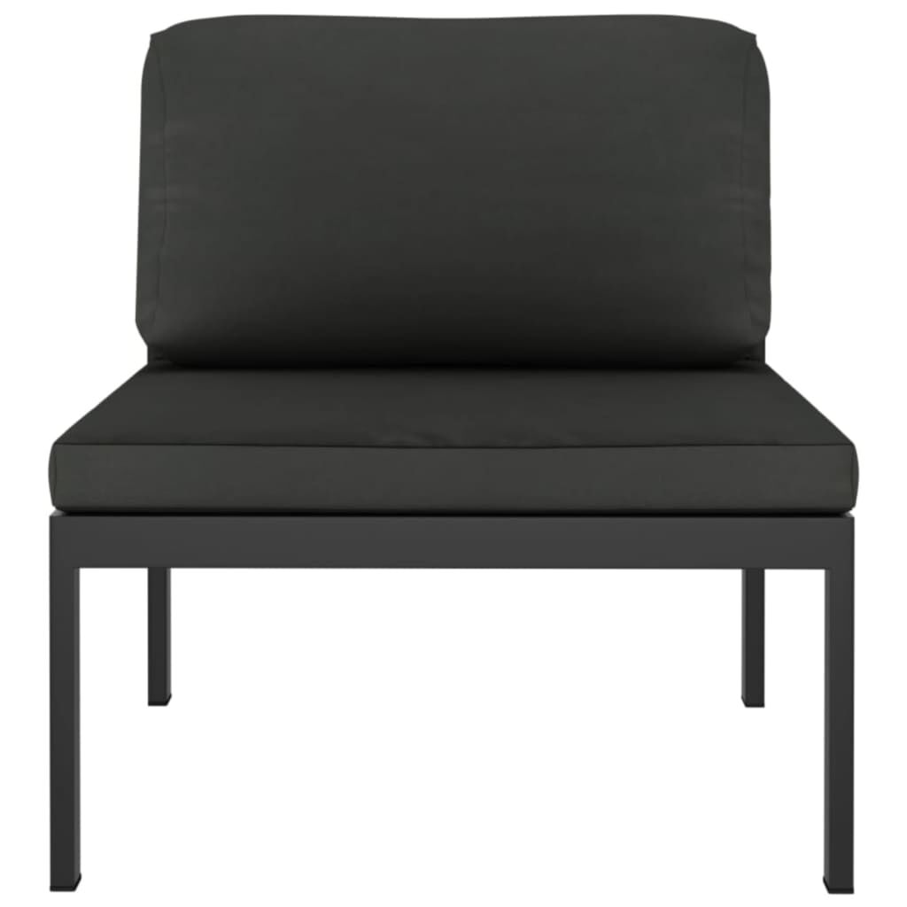 vidaXL 6 Piece Garden Lounge Set with Cushions Aluminium Anthracite