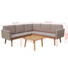 vidaXL 4 Piece Garden Lounge Set with Cushions Poly Rattan Grey