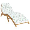 vidaXL Sun Lounger Cushion Leaf Pattern Oxford Fabric