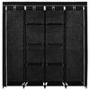 vidaXL Wardrobe with 4 Compartments Black 175x45x170 cm