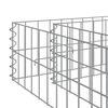 vidaXL Gabion Raised Bed Galvanised Steel 100x100x20 cm