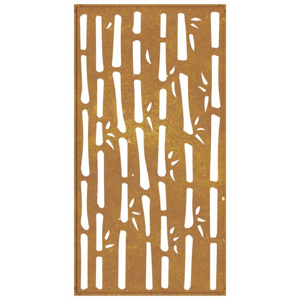 vidaXL Garden Wall Decoration 105x55 cm Corten Steel Bamboo Design