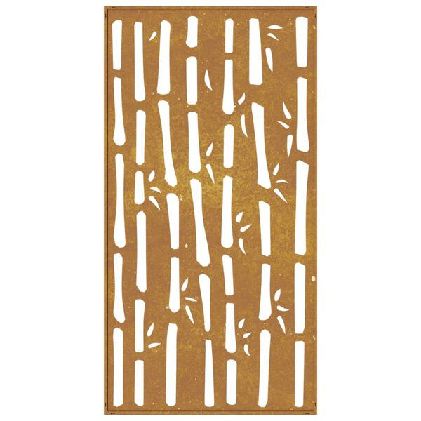 vidaXL Garden Wall Decoration 105x55 cm Corten Steel Bamboo Design