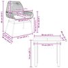 vidaXL 3 Piece Garden Dining Set with Cushions Brown Poly Rattan Glass