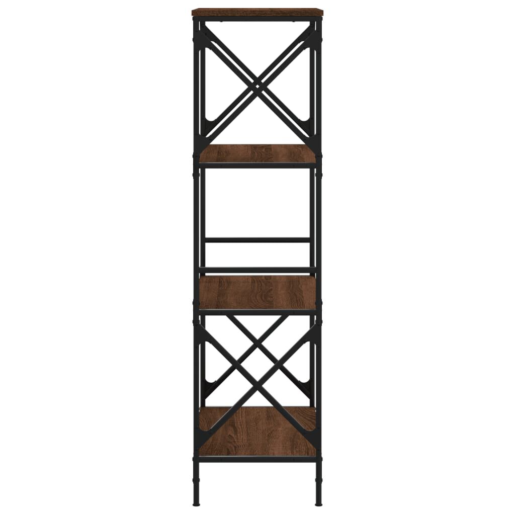 vidaXL Bookcase 4-Tier Brown Oak 59x35x132 cm Engineered Wood