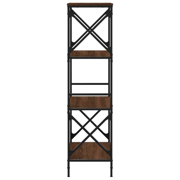 vidaXL Bookcase 4-Tier Brown Oak 59x35x132 cm Engineered Wood