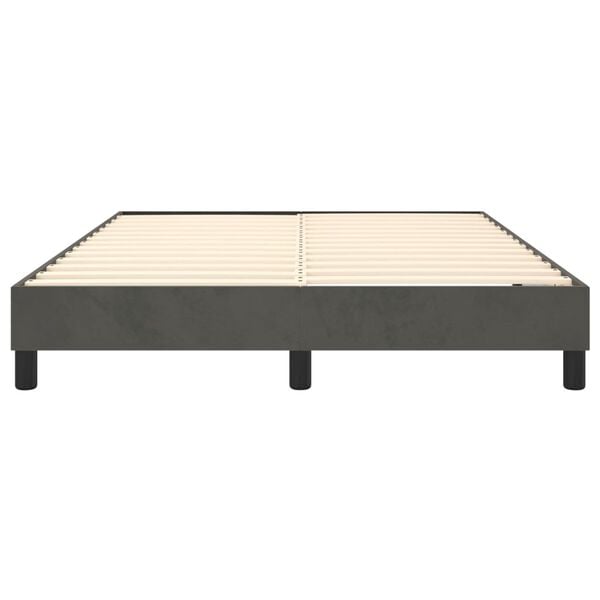 vidaXL Bed Frame without Mattress Dark Grey Double Velvet