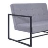 vidaXL 2-Seater Sofa with Armrests Light grey Steel and Fabric