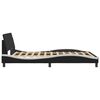 vidaXL Bed Frame "Dover" Black and White 137x190 cm Double Faux Leather