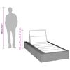 vidaXL Sunbed with Floating Cushion Black Poly Rattan