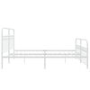 vidaXL Metal Bed Frame without Mattress with Footboard White 193x203cm