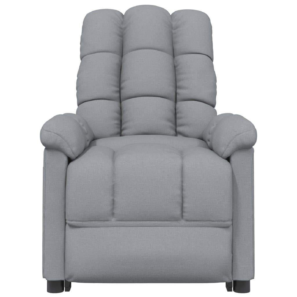 vidaXL Recliner Chair Light Grey Fabric