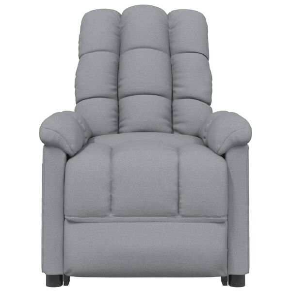 vidaXL Recliner Chair Light Grey Fabric