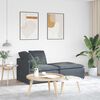 vidaXL Modular Sofa with Footstool&Cushions Velvet Dark Grey