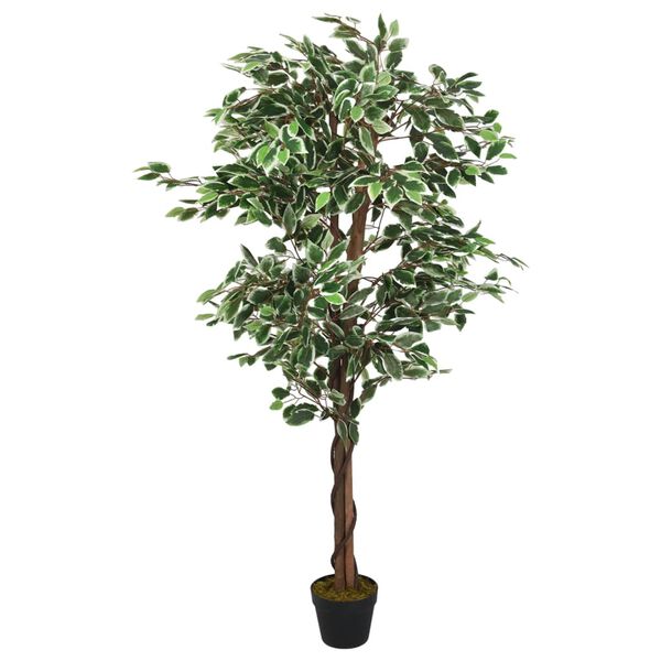 vidaXL Artificial Ficus Tree 1260 Leaves 200 cm Green
