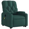 vidaXL Stand up Massage Recliner Chair Dark Green Fabric