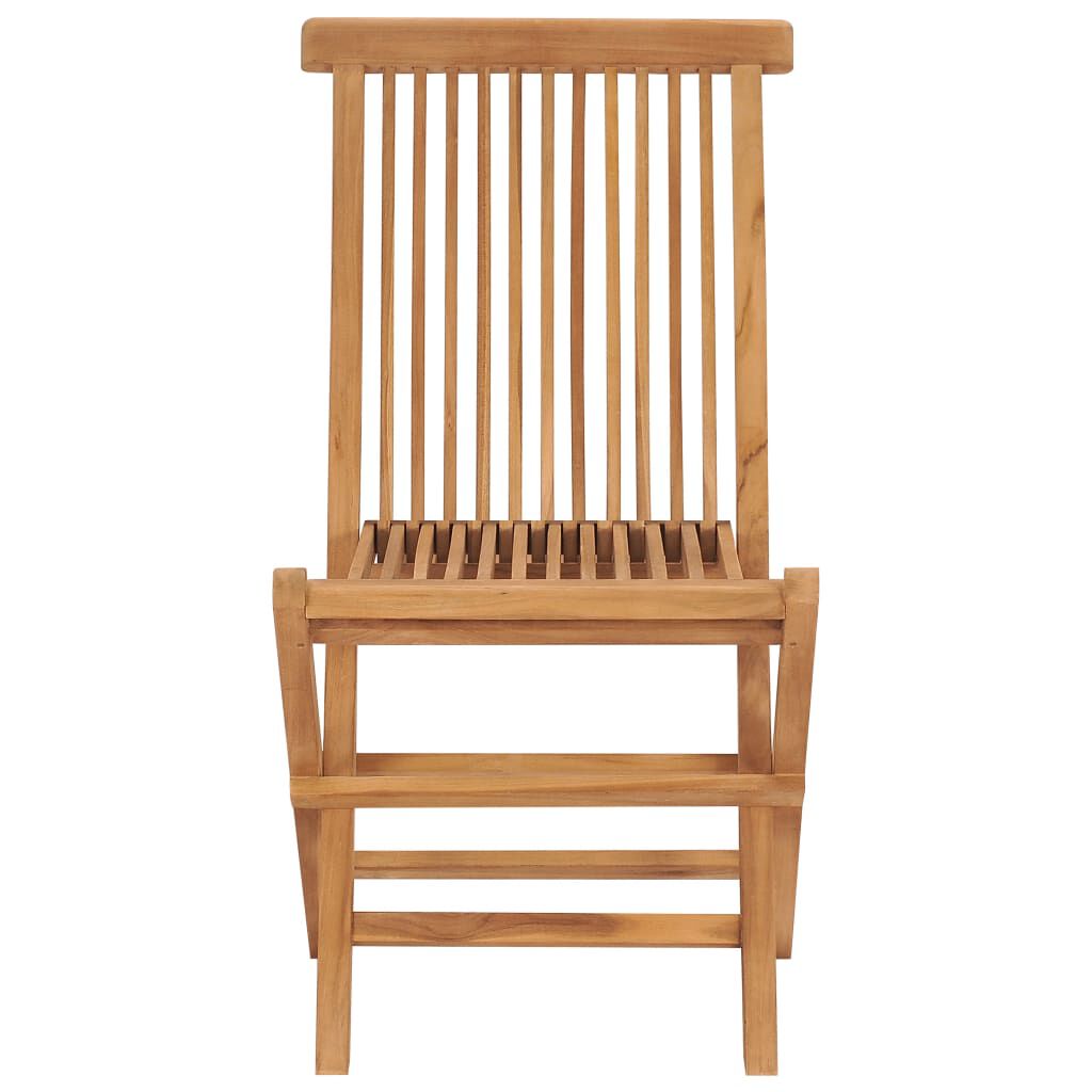 vidaXL Garden Chairs with Anthracite Cushions 2 pcs Solid Teak Wood