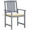 vidaXL Garden Chairs with Cushions 6 pcs Solid Wood Acacia Grey