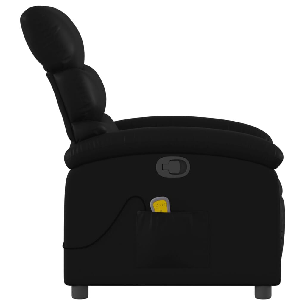 vidaXL Massage Recliner Chair Black Faux Leather