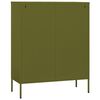 vidaXL Storage Cabinet Olive Green 80x35x101.5 cm Steel