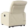 vidaXL Electric Stand up Massage Recliner Chair Cream Faux Leather