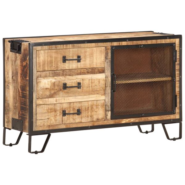 vidaXL Sideboard 100x31x60 cm Solid Rough Mango Wood