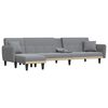 vidaXL L-shaped Sofa Bed Light Grey 275x140x70 cm Fabric