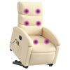 vidaXL Electric Stand up Massage Recliner Chair Cream Fabric