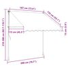vidaXL Manual Retractable Awning 200 cm Yellow and Blue Stripes