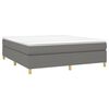 vidaXL Box Spring Bed with Mattress Dark Grey 183x213 cm Fabric