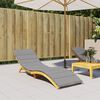 vidaXL Sun Lounger Cushion Grey 200x50x3cm Oxford Fabric